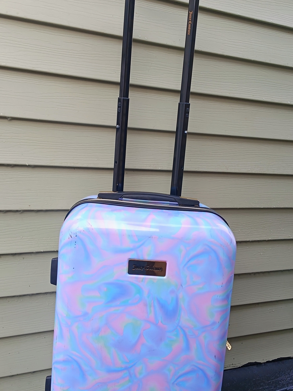 Juicy Couture Iridescent Pastel Carry-On Luggage - Pink/Blue - Picture 3 of 11